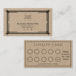 Kraft Formal Business Café Coffee Salon Lojalitetskort