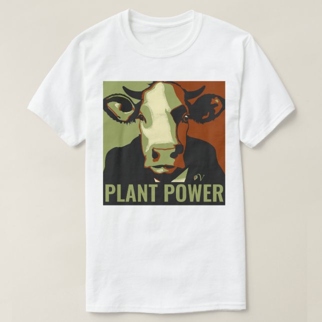 Kraft från Cowmoflage Pop Art Cow Tshirt Plant T Shirt (Design framsida)