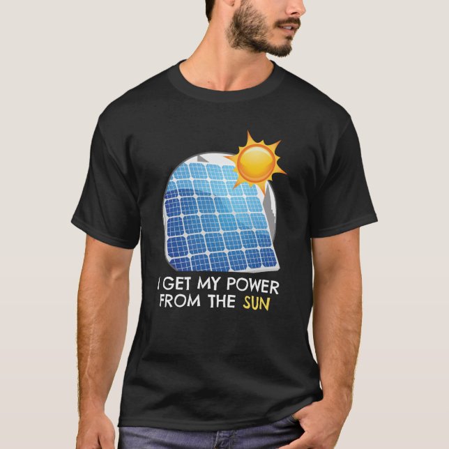 Kraft från solcellssolceller från Sol T Shirt (Framsida)