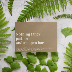 Kraft Funny Ingenting Finare Open Pub Bröllop Inbjudningar