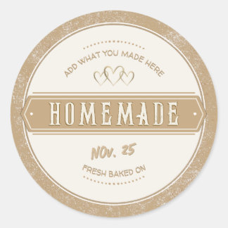 Kraft gränsade hem med Kärlek färsk baksida Runt Klistermärke