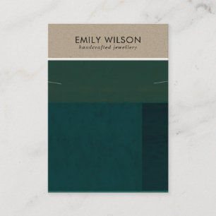 KRAFT GRÖNT FÄRG BLOCK NECKLACE BRACELET VISNING VISITKORT