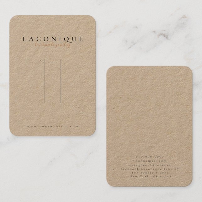 Kraft | Hairpin-Visning | Juvelry Visitkort (Fram/baksida)