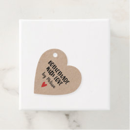Kraft Homemade with Kärlek Heart Gift Märkres Gåvor Etiketter