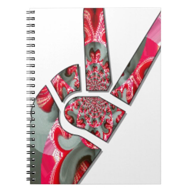 Kraft i Handflatan: Salute i två Finger Anteckningsbok Med Spiral (Framsidan)