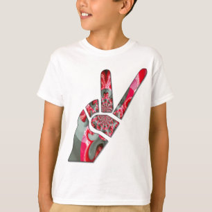 Kraft i Handflatan: Salute i två Finger Tee Shirt