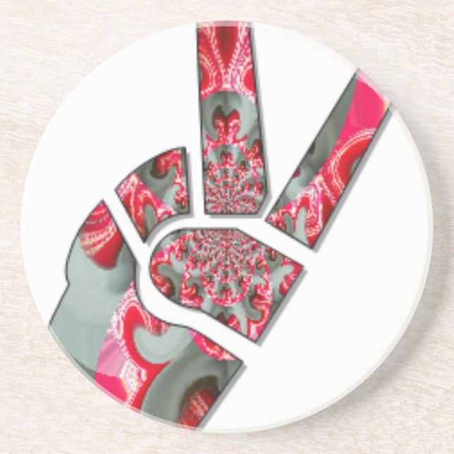 Kraft i Handflatan: Salute i två Finger Underlägg Sandsten (Framsidan)