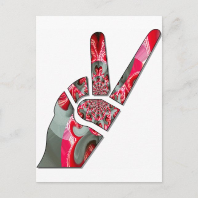 Kraft i Handflatan: Salute i två Finger Vykort (Framsida)