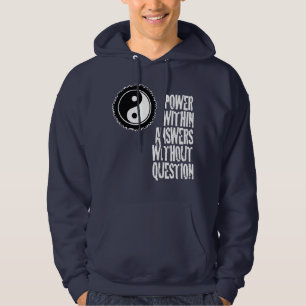 Kraft inom svar utan frågor sweatshirt med luva