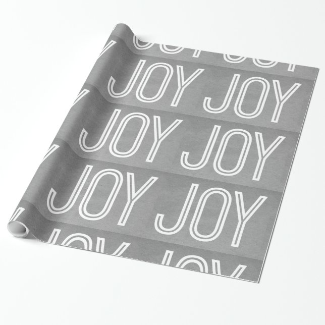 Kraft Joy Wrapping Papper, Grått Presentpapper (Utrullad)