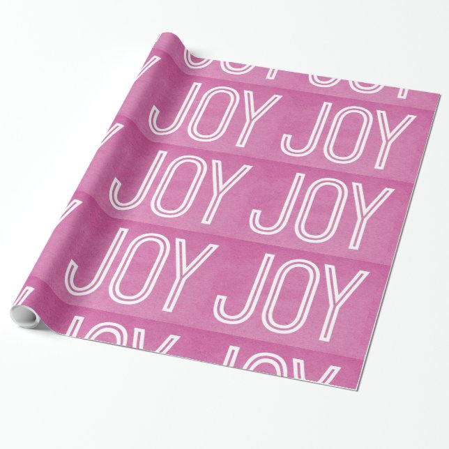 Kraft Joy Wrapping Papper, Rosa Presentpapper (Utrullad)