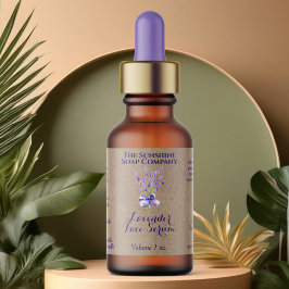 Kraft Lavendel Dropper flasketikett 2.375 x 1.25 Adressetikett