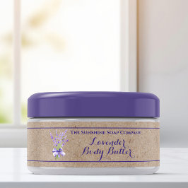 Kraft Lavender Body Butter burk etikett 1 x 7,25