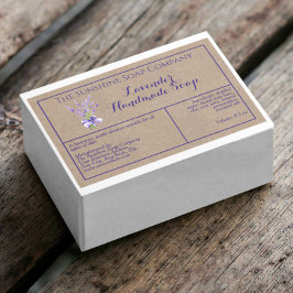 Kraft Lavender-produktetikett för vattensäker tvål Mat Etiketter