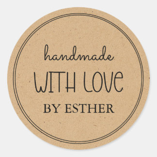 Kraft Made with Love Runt Klistermärke