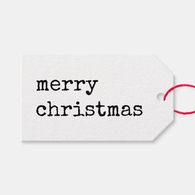 Kraft mInimalist God jul Presentetikett (Framsidan (Horisontell))