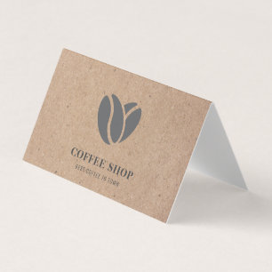 Kraft Modern Coffee Shop Black Professionell Visitkort