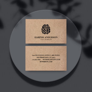 Kraft Modern Minimal Human Brain Professionell Log Visitkort