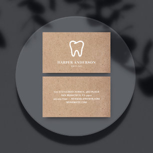 Kraft Modern White Professionell Dental Care Visitkort