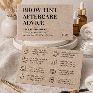 Kraft Natural Brow Tint Eftervårdsråd Visitkort