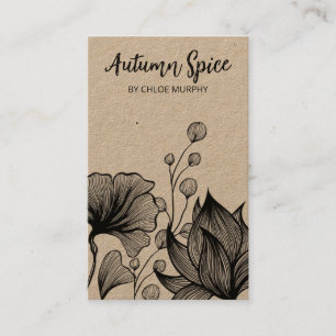 Kraft Nature Earring Visning Cards Visitkort