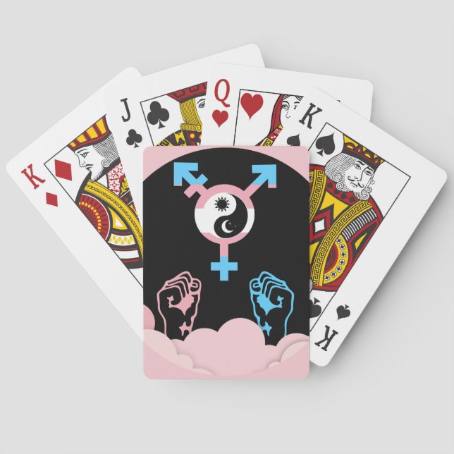Kraft och balans Sol och måne Transpersonsymbol Casinokort (Baksidan)