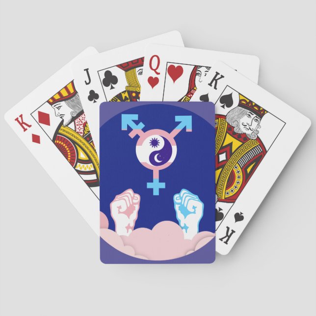 Kraft och balans Sol och måne Transpersonsymbol Casinokort (Baksidan)