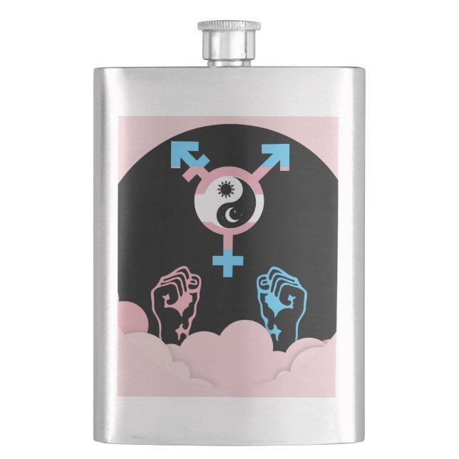 Kraft och balans Sol och måne Transpersonsymbol Fickplunta (Framsidan)