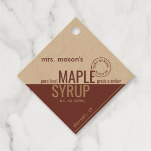 Kraft och Red Maple Syrup Nutrition Facts Gåvor Etiketter
