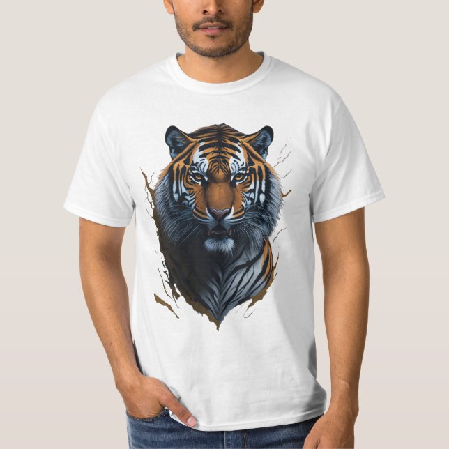 Kraft och Snyggt: Ttigerdesign T Shirt (Framsida)