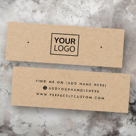 Kraft papper add logotyp sturing visning card litet visitkort
