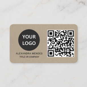 Kraft papper Anpassningsbar logotyp modern Snyggt Visitkort