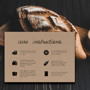 Kraft Papper Bread Care Minim tackkort Visitkort