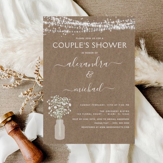 Kraft Papper Couples Shower Rustic Call (Skapare uppladdad)