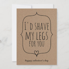 Kraft Papper Cute Heart Funny Valentines day Julkort