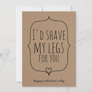 Kraft Papper Cute Heart Funny Valentines day Julkort