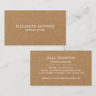 Kraft Papper Effect, judlare Visitkort