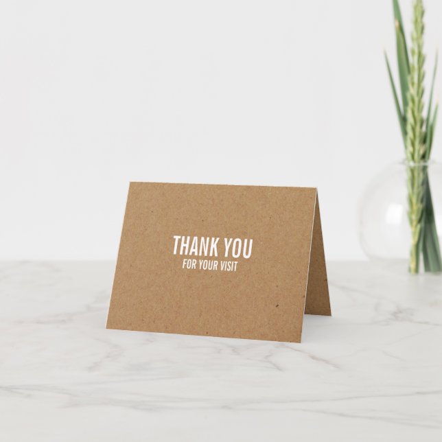 Kraft Papper Effect, kundtack, ditt kort (Framsida)