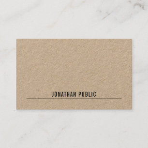 Kraft Papper Elegant Enkel modern Professionell öv Visitkort