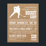 Kraft Papper, Hockey Camp Advertising Flyer<br><div class="desc">Kraft Papper,  Hockey Camp Advertising Flyers från Affärskortet Store.</div>
