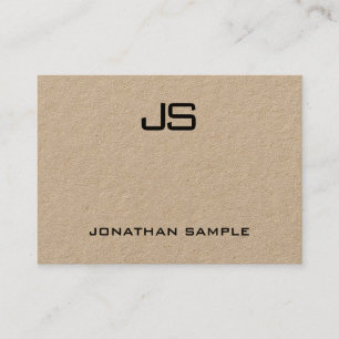 Kraft Papper Modern Professionell Monogram-Elegant Visitkort