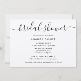 Kraft Papper Modern Script-Möhippa Inbjudningar