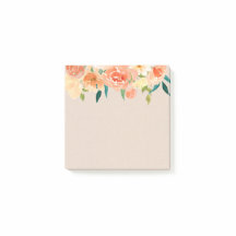 Kraft Papper Peach Blommigts Rustic Chic