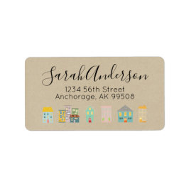 Kraft Papper Real Gods Houses Returadress Adressetikett