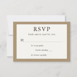 Kraft Papper Rustic Bröllop OSA Cards Kort