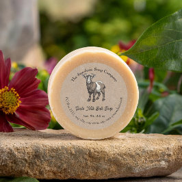 Kraft papper stil Goats etikett för soap-kosmetika