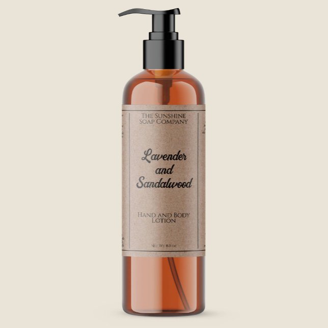 Kraft papper stil kosmetiketikett flaska (Skapare uppladdad)