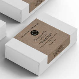 Kraft Papper Stil Soap Packaging Label w Logotyp Fraktsedel