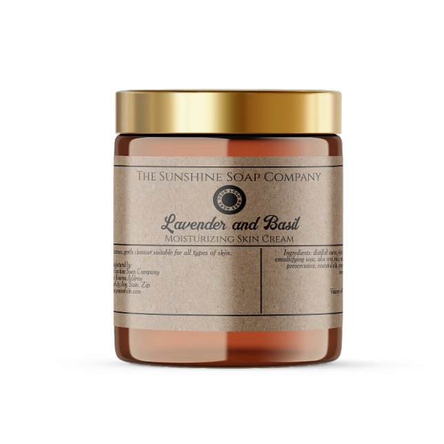 Kraft papper stil-tvålsetikett för kosmetika med l fraktsedel (Skapare uppladdad)