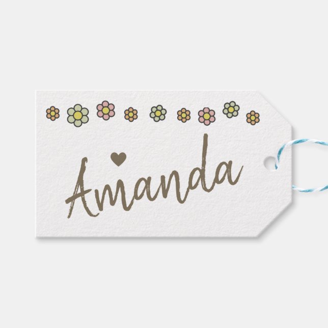 Kraft Pappra enkla handgjorda gåvor Namnteckning Presentetikett (Framsidan (Horisontell))